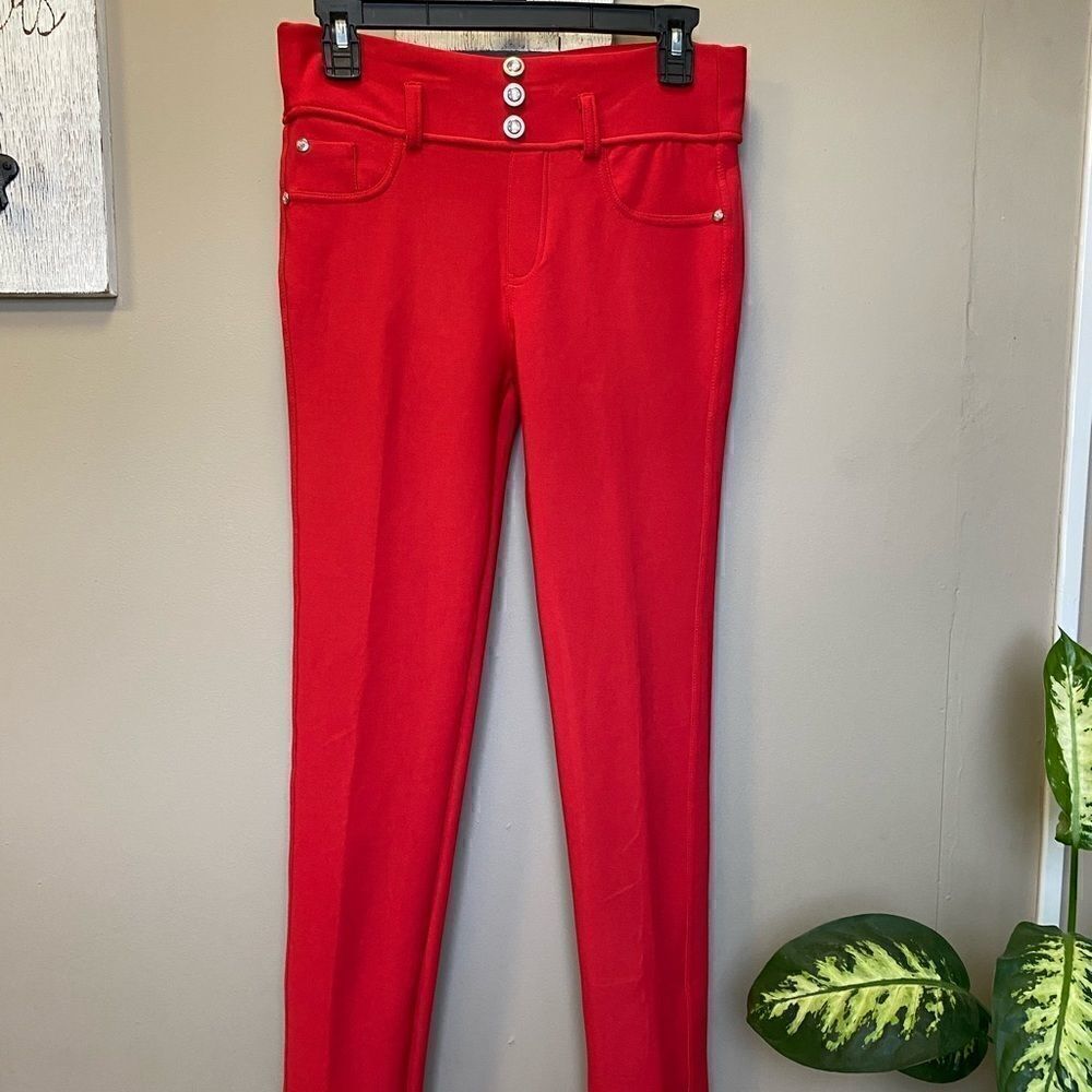 Red Dress Skinny Pants 
